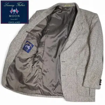 [ 영국제 고급 MOON 트위드 ] 엘보 패치 가죽 싸개 버튼 자켓