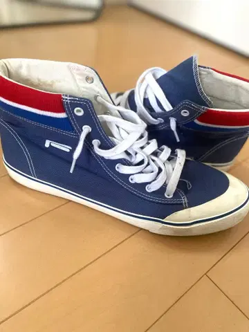 FILA 네이비 하이컷 스니커즈 27