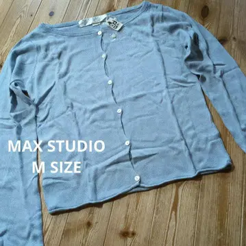 (미착용 새상품) MAX STUDIO 블루 그레이 긴팔 가디건 M 사이즈