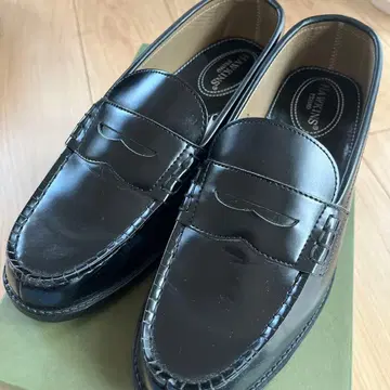 HAWKINS 블랙 레더풍 로퍼 260 EEE