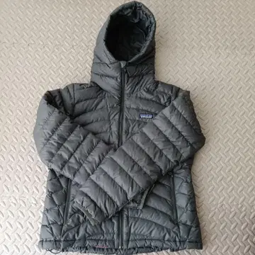 Patagonia 후드 부착 다운 자켓 다크 그레이 여성용 M 사이즈