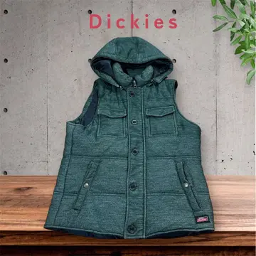 새상품급 Dickies 디키즈 충전솜 베스트 후드 부착 그린 L