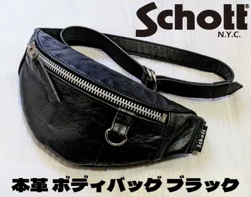 Schott 가죽 바디 백 숄더 블랙 검정 소가죽 천연 가죽 천연 가죽