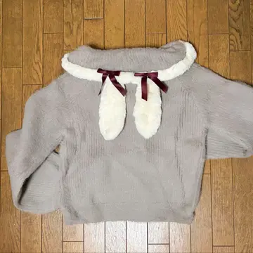 [ 택 포함 ] 아마벨 토끼 귀 니트 오프숄더