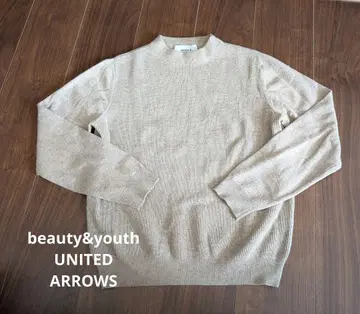 울 캐시미어 혼방 베이지 스웨터 유나이티드 애로우즈