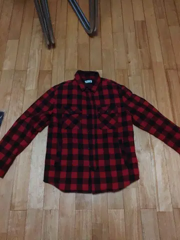 글로벌 워크 빨검 체크 플란넬 셔츠 X-LARGE