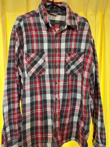 빅맥 체크 무늬 플란넬 셔츠 XL