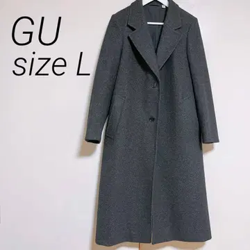 [1회 착용] GU 코지 멜톤 테일러드 코트  L 그레이
