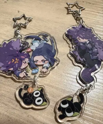 라 샤오헤이 전기 로샤오헤이센키 키링 후시 무겐 2점