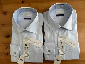 [ 미사용 새상품 ] AOKI 논아이론 LES MUES Y셔츠 L 2세트