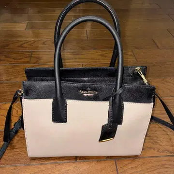 케이트 스페이드 핸드백 블랙 그레이지 바이컬러