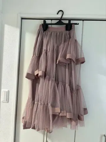 NOELA 튤 프릴 스커트 s 핑크