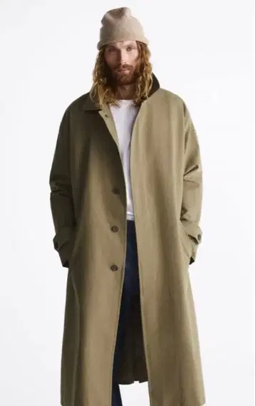 새상품급 ZARA 트렌치 발마칸 스텐카라 코트 L 오버 사이즈