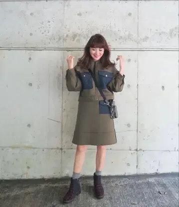 린카블 퀼팅 스커트