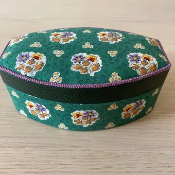 카르토나주 소레이야드 꽃무늬 그린 컬러 타원형 수납 박스