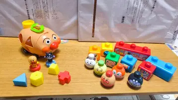 [세트 판매] 호빵맨 쌓기 블록 세트 & 호빵맨 호 고 모양 맞추기 퍼즐