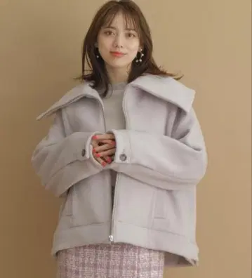 미사용 새상품 택 포함 마이 스트라다 지퍼 코트 울 코트