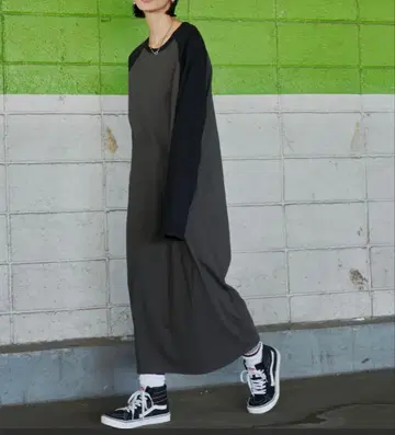 래글런 슬리브 BIG 원피스