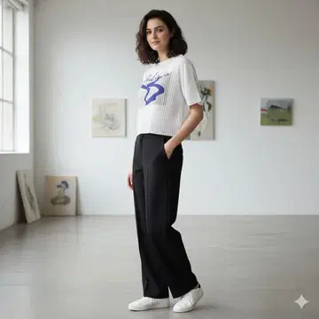 YOHEI OHNO 요헤이 오노 플리츠 T셔츠 36 프린트T 화이트