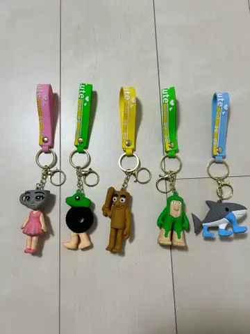 애니메이션 캐릭터 PVC 스트랩 5세트