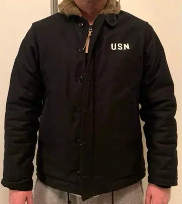 HOUSTON N-1 덱 자켓 사이즈 40 블랙 타이트 모델