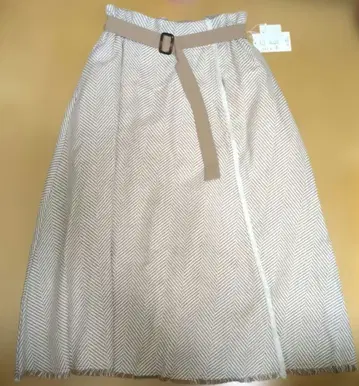 FLEUR DE KAINA 베이지 롱 스커트 프리 사이즈