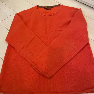 캐시미어 100% 스웨터 오렌지 긴팔 상의