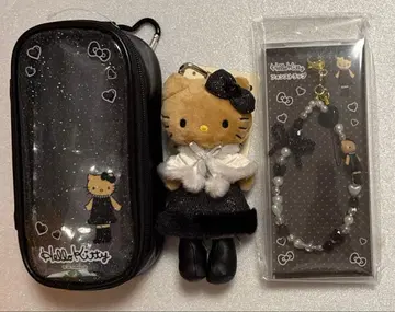 헬로키티 스타일업 마스코트 세트 블랙 판초