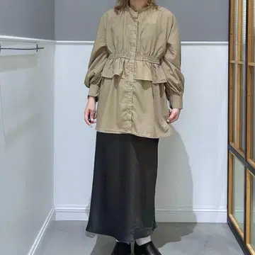 LEPSIM 렙심 허리 프릴 셔링 블라우스