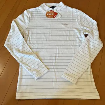 캘러웨이 흡습 발열 라메 보더 기모 모크넥 티셔츠 L 사이즈