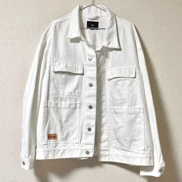 H&M 화이트 데님 자켓 XL 사이즈