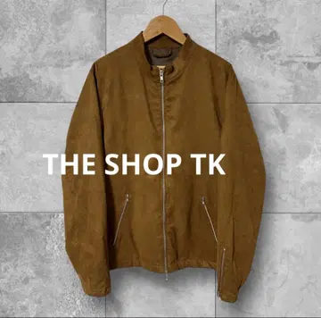 THE SHOP TK 페이크 스웨이드 싱글 블루종 L 카멜