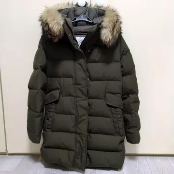 PYREX 후드 부착 다운 자켓 올리브