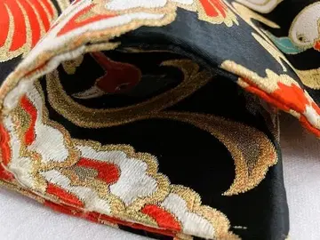 봉황 무늬 실크 오비