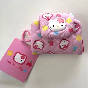 산리오 모두의 퀼트 키티 카드 & 코인 케이스 파우치 지갑