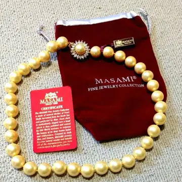 MASAMI 펄 목걸이 골드 펄