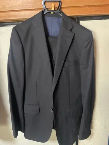 Stovel & Mason 블랙 스트라이프 비즈니스 정장 베스트 포함