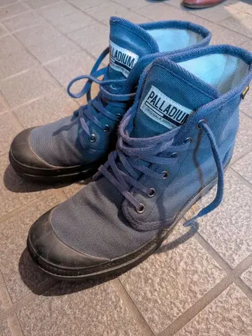 PALLADIUM 블루 하이컷 스니커즈