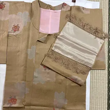 명주 일본 의류 비옷과 스톨 세트