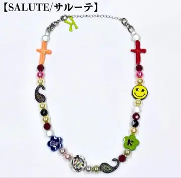 Salute KKKKKK 스마일리 플라워 네크리스