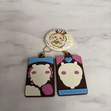 치이카와 캐릭터 파키 스트랩 2개 토끼 캔 거울 세트 (세븐일레븐)