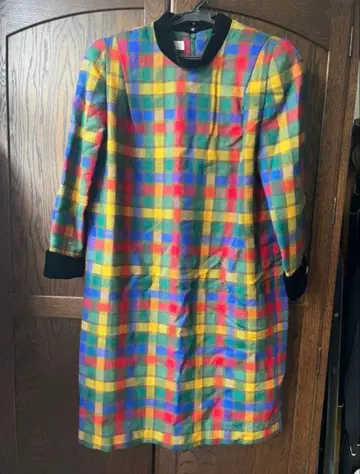 빈티지 체크 원피스