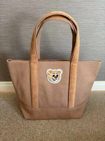 미사용 새상품 페이러 와펜 토트백 올드 테디 베이지