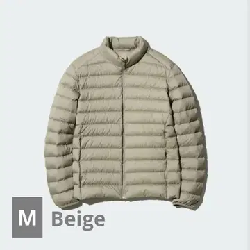새상품 유니클로 울트라 라이트 다운 자켓 NANODESIGN 베이지 M