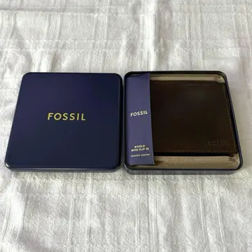 FOSSIL 파슬 브라운 이단 접이식 지갑 남성용