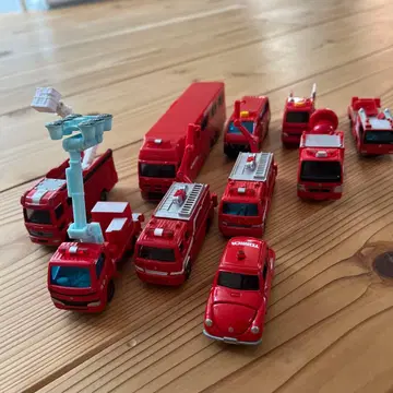 빨간색 소방차 미니카 세트