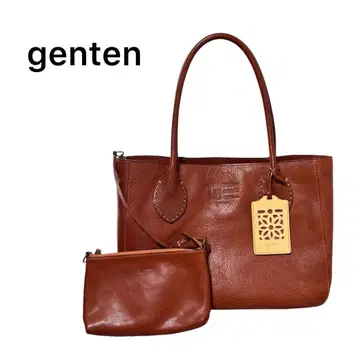 [ 미사용 새상품 ] genten 토스카 겐텐 토트백 파우치 패스 케이스