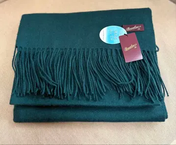 [ 택 포함 미사용 ] 워셔블 캐시미어 100% 스톨 다크 그린