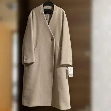 Super100 더블 모사 V넥 노카라 코트