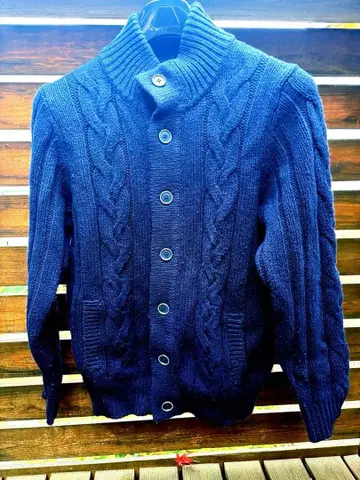 케이블 니트 가디건 LL